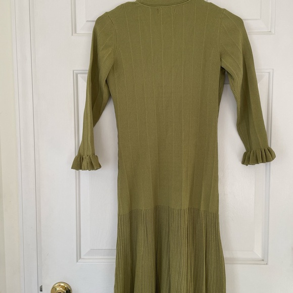 Sandro Lilwenn Mixed Ribbed Knit Midi Dress US 6 - Picture 5 of 10
